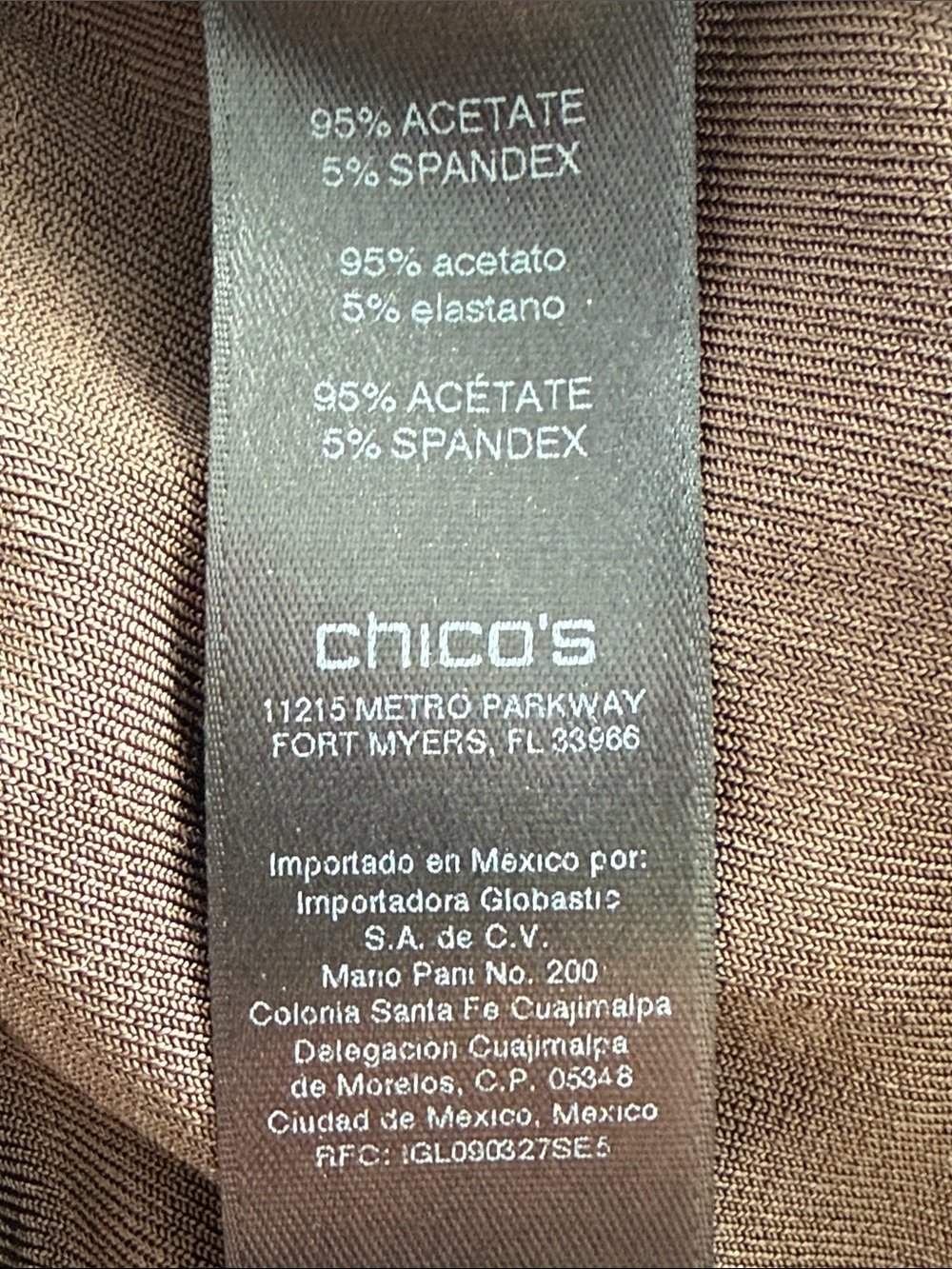 Chico's Travelers Brown Slinky Pull-On Pants Elasticized Waist Sz 2 Office US L - Picture 10 of 15